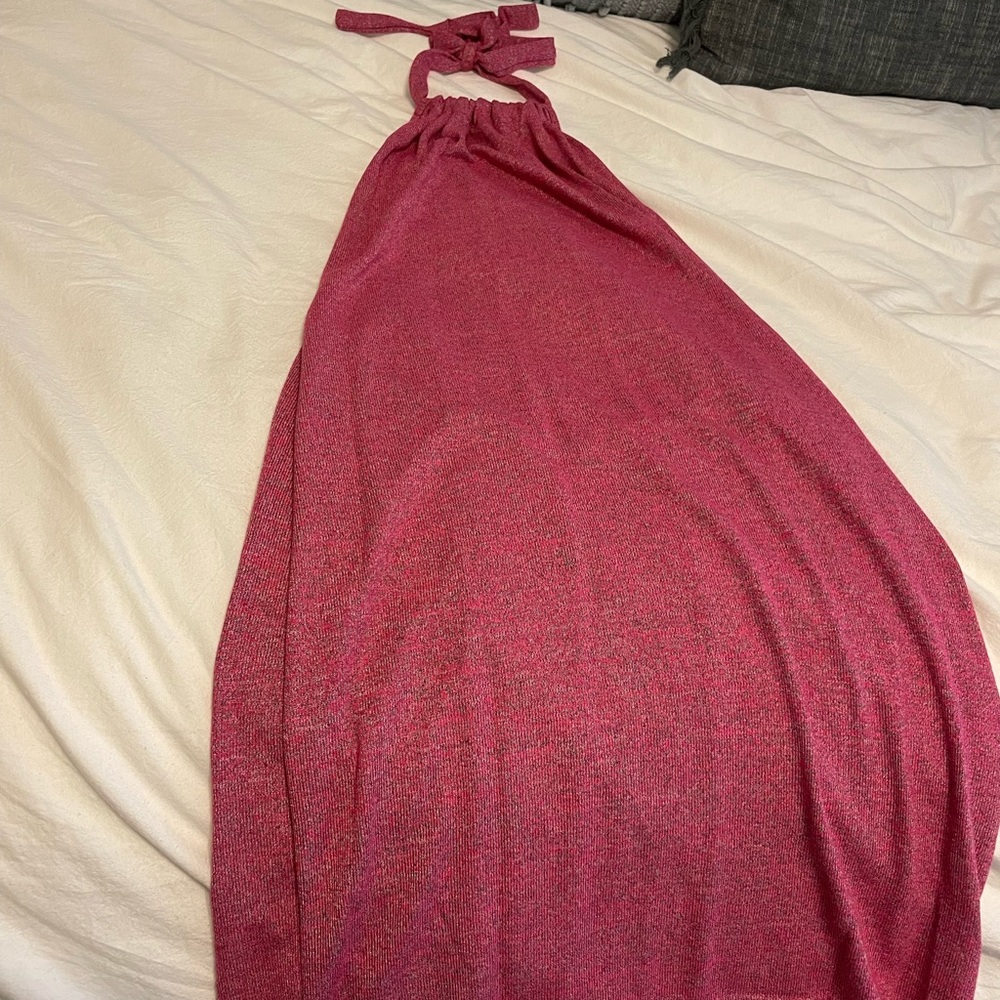 Shein Pink Backless Halter Mini Dress - Picture 3 of 5